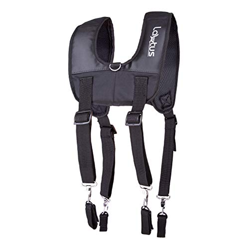 Image of LAUTUS Padded Tool Belt Suspenders w /Chest Strap, Pencil Sleeve, Tape Measure, Cell Phone Holder | Comfortable & Heavy Duty | Fully Adjustable | Construction Grade |