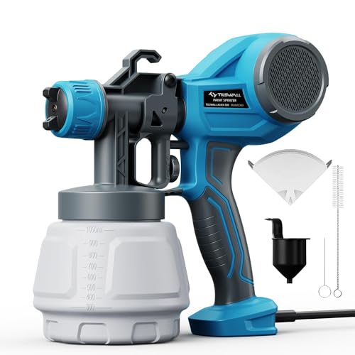 Tilswall Paint Sprayer Ideal for Beginners, Ultra Lightweight Spray Paint Gun Easy to Use and Clean, Electric Paint Sprayer with 4 Nozzles & 3 Pattern