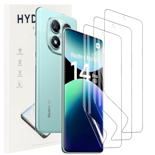 For Xiaomi Redmi Note 14 Pro/Note 14 Pro Plus 5G フィルム 3枚セット 柔らかい TPU素材 全面保護 24時間自動修復技術 高透過率 薄型 気泡ゼロ 湾曲対応 隅浮き防止 汚れ防止