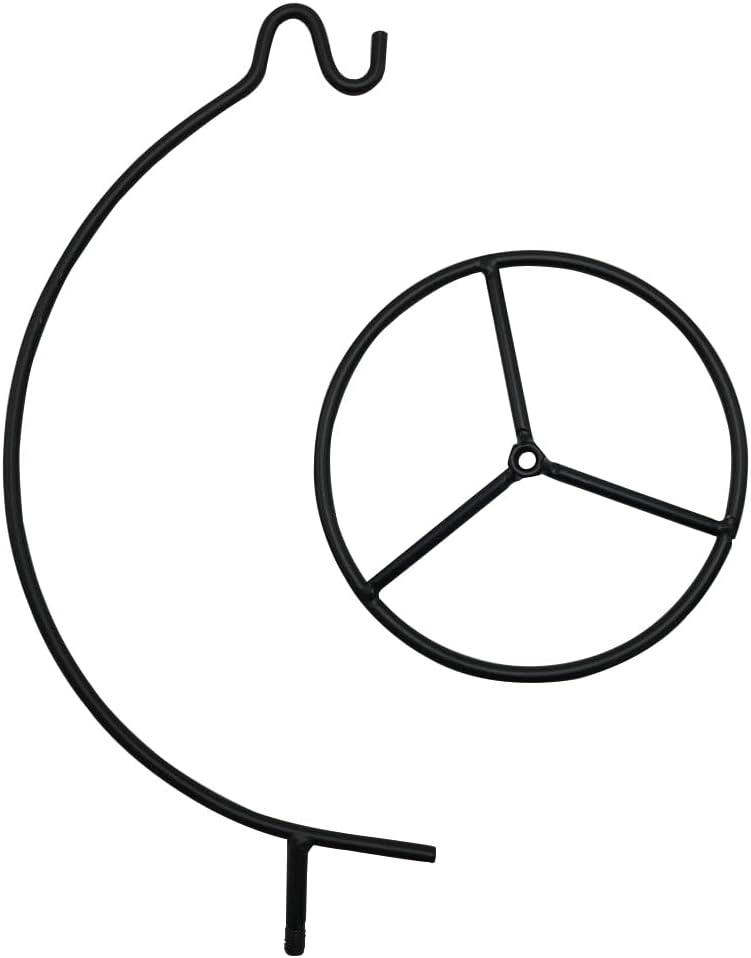 Ornament Display Stand, Iron Hanger for Christmas Glass Globe Decorations (Black, 11" x4.8")