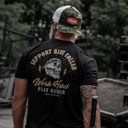 Combat Iron Men's Graphic T-Shirt | Work Hard, Play Harder | Cotton-Poly Blend | Athletic Fit, Tagless Comfort4