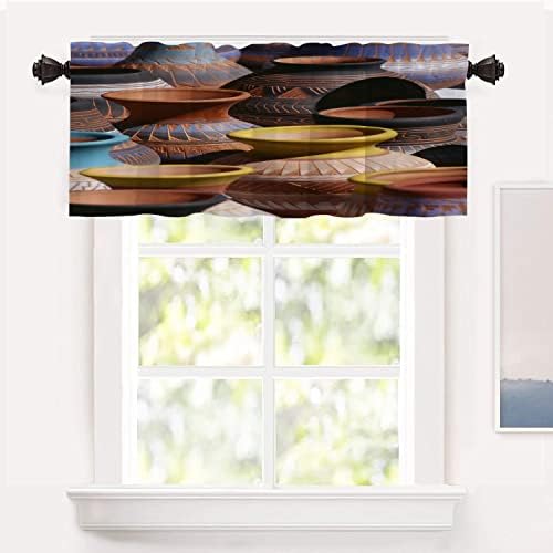 Shrahala Native American Kitchen Valances Half Window Curtain, Native  American Southwestern Indian Art Kitchen Valance for Window Ink Printing  Kitchen ...