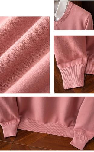 Mens V-Neck Sweater Casual Office Classic Pullover Knitwear Soft Lightweight Sweaters Ribbing Edge3