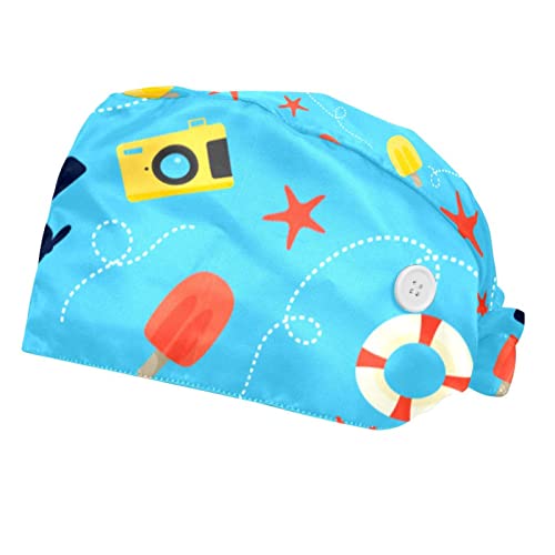 Chapeaux de travail respirants JDEZ lot de 2 casquettes à motif