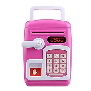 FREGALUX Hello Kitty Money Safe Bank with Finger Print Sensor Piggy Savings Bank with Digital Lock ( Pink Color ),Medium(Money Bank Pink)