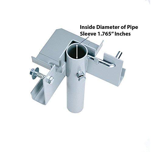 Tommy Docks Inside Corner 3 Way Bracket - Normal Duty Steel Stationary Dock Connector Piece - Powder Coated Boat Dock Hardware Part #TOP1