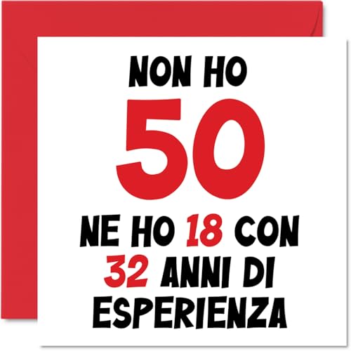 Biglietto Auguri 50 Anni - Con Busta E Sigillo Cera, Design Elegante In Oro Rosa - Foto 8