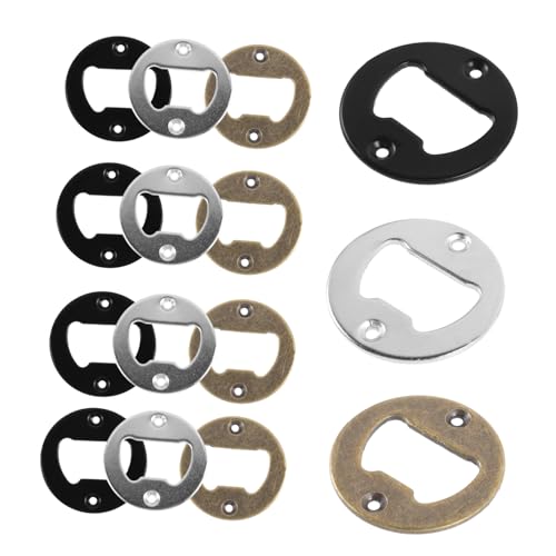 BESPORTBLE Kit Décapsuleurs Inox Ronds DIY pour Résine avec Vis et Tournevis Inserts Multifonctions pour Fabrication Ouvre-bouteille Personnalisé Accessoires Vin et Bière