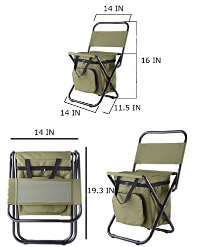Outdoor Folding Backpack Camping Chairs Portable Compact Lightweight Sports Fishing Stool Durable Camouflage Camp Seat For Beach Beach Bbqs Supports 220 Lb #TOP5