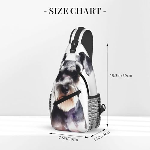 Bolso cruzado de pecho para hombre negro miniatura 3