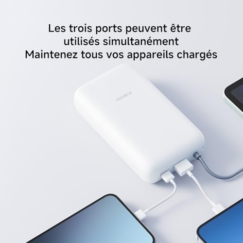 Xiaomi 22.5W Power Bank 20000mAh (Câble intégré) Gris foncé