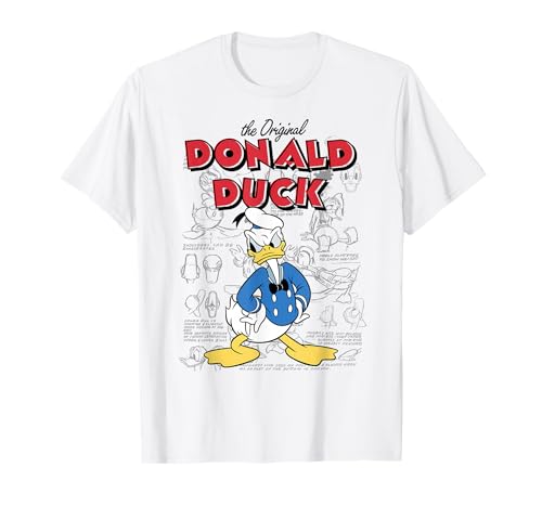 Disney Mickey And Friends Donald Duck Sketches T-Shirt