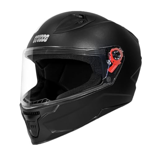 Image of STUDDS Raider Street ISI Certified Full Face Helmet for Men and Women with Clear Visor (Black - L)