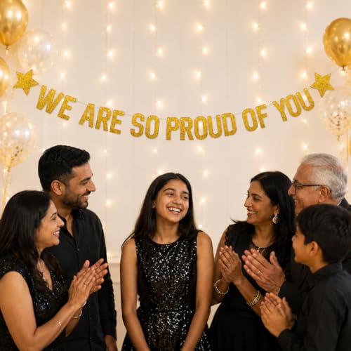 Image of SVM CRAFT We are So Proud of You Banner, Graduation Party Decorations Paper Sign We are So Proud of You Banner