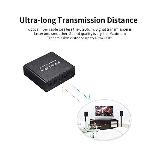 Andoer SPDIF TOSLINK Digital Optical Audio 4 * 1 Switcher com controle remoto IR