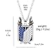 Kbtany AOT Wings of Freedom Pendant Necklace - Shingeki No Kyojin Anime Chain - Gifts for Men Women and Fans