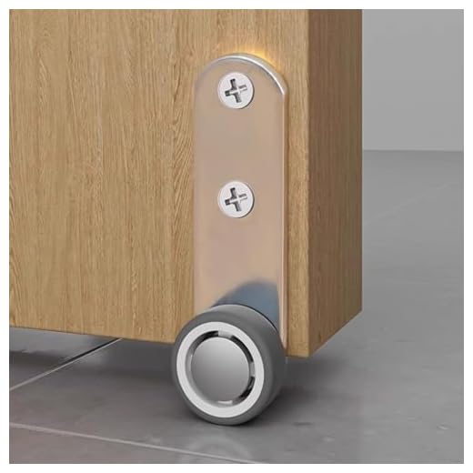 2 Sets Side Mount Caster Wheels with Screw Silent Rubber Furniture Casters Directional Cartwheels for Trolley Drawer Kitchen Cabinets 10.9 * 3 * 1.8cm