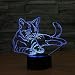 Produktbild Katze 3d Nachtlicht Tier Veränderbare Stimmung Lampe Led 7 Farben Usb 3d Illusion Tischlampe Für Zuhause Dekorative Als Kinder Spielzeug Geschenk