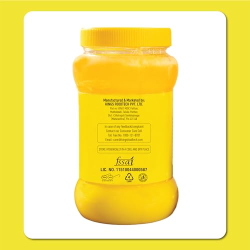 Image of Kings Everyday Cow Ghee 500ml | Aromatic & Nutritious | Small Batch Cow Ghee | Pure Danedar Ghee 500gm (Pack of 1)