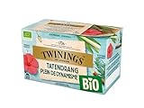 Twinings Bio Tatendrang Kräuter-Tee - belebende Bio Kräuter-Teemischung mit Hibiskus, Zitronengras, Rosmarin verfeinert mit Süßholz, 20 Tee-Beutel, 34 g