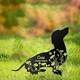 V-DECORPARKS Custom Pet Grave Markers - Personalized Dog Memorial Stakes, Cemetery Markers, Outdoor Dog Loss Gifts, Small