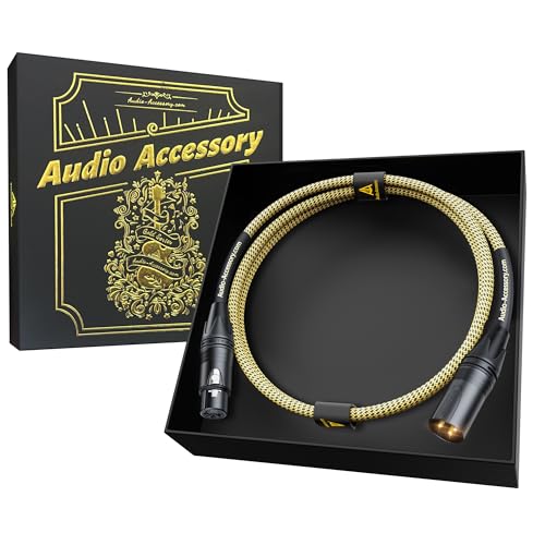 AA AUDIO ACCESSORY Gold Series Star Quad XLR Cables 3.3ft Handmade Mic Cord