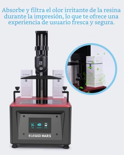 Miniatura 2 de Elegoo Mini Purificador De Aire Con Filtro De Carbón Activado Y Adaptador Universal Para Lcd Dlp Msla Impresora 3d De Resina Paquete De 2