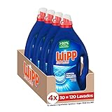 Perfume duradero: Wipp Express detergente líquido azul para lavadora ofrece un perfume más intenso y con tecnología de larga duración que aporta una agradable y duradera sensación de frescor en tu ropa
