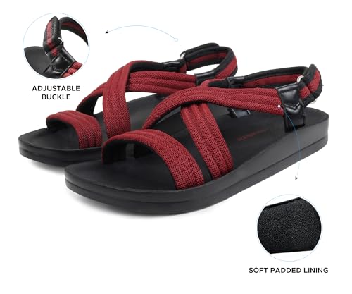 Image of AEROTHOTIC Walking Sandals Women - Arch Support Lightweight Sport Adjustable Sandals With Back Strap - Winter Hiking Beach Water Outdoor Orthopedic Travel Washable Ladies Slides Shoe