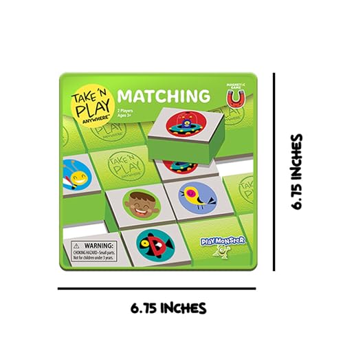 PlayMonster Take 'N' Play Anywhere Matching Memory Game for 2 Players, Ages 3+