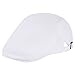 Produktbild MB-LANHUA Herren atmungsaktives Mesh Sommer Entenschnabel Hut Newsboy Baskenmütze Ivy Cap Cabbie Flat Soft White