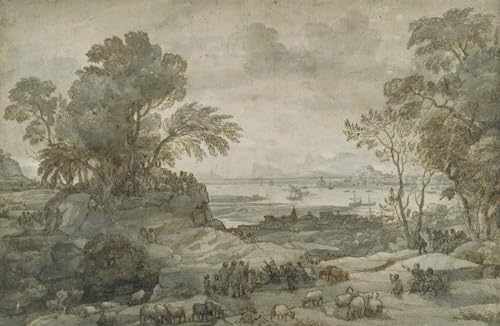 Affiche Sermon sur la Montagne Claude Lorrain de ZHAOSHAN pour salon 60x90cm