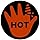 Hot Hand Indicator High Temperature Surface Label Color Changing Sticker Above 122F / 50C Pack of 10 Pieces