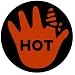 Hot Hand Indicator High Temperature Surface Label Color Changing Sticker Above 122F / 50C Pack of 10 Pieces