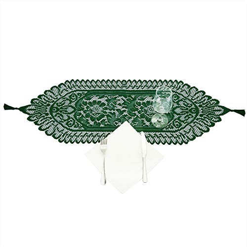 rockcloud Green Lace Table Cloth Runner for Christmas Party Table Decor by Rockcloud - Used condition - Image 5