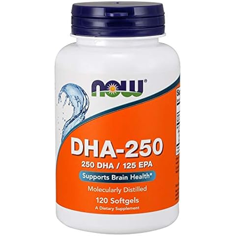 Now Foods DHA 250mg EPA 100mg Fischölkonzentrat Fischöl Omega-3 - 120 Kapseln Cover