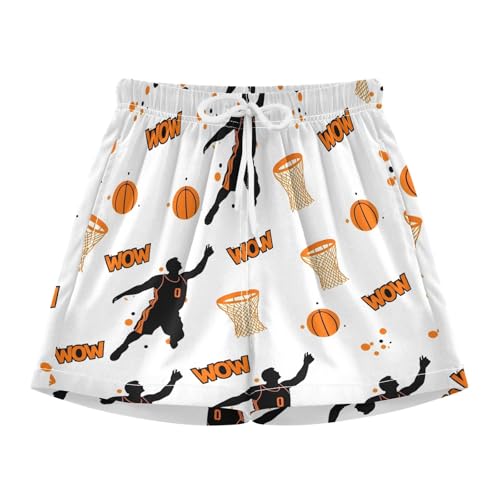 Bolaz Toddler Boys Swimwear Swim Trunks with Compression Liner 4T Basketball Shooting