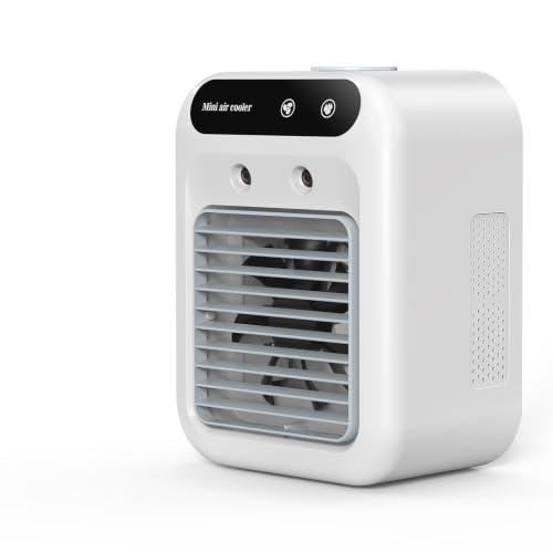 Aire Acondicionado Portatil, 500ML Mini USB Ventilador, Enfriador de Aire, Aire Humidificador Portátil Silencioso, Mini aire acondicionado portátil ideal para el hogar, la oficina y para acampar.