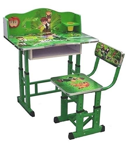 Engineered Wood Toby Kids Study Table And Chair Set Height Adjustable (Green) - 86 Cm, 68 Cm-image-30
