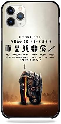 SAZAHA Phone Case, Warrior of God Put On The Full Armor of God Ephesians 6:10, Phone Case for iPhone 11 Pro Max, iPhone 11 Pro Max Phone Cover