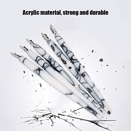 Caneta Acrílica, Conjunto de Canetas Com 5 Unidades, Escola para Estudantes (Branco)