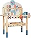 labebe Établi en bois pour enfants de plus de 3 ans, kit de construction avec outils, jouet pour enfants garçons et filles, 59,69 x 29,7 x 79,5 cm