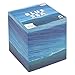 Blue Sea Note Cube with white pages STICKY 3.5” cube - Made in USA (paper US or CAN) - 100% Recycled 24 lb. bond - 700 tear-off pages NOT LOOSE