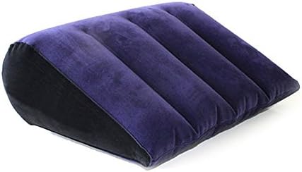 RGA Wedge Pillow Travel Bed Pillow Triangle Soft Lightweight Inflatable for Couple (Purple)