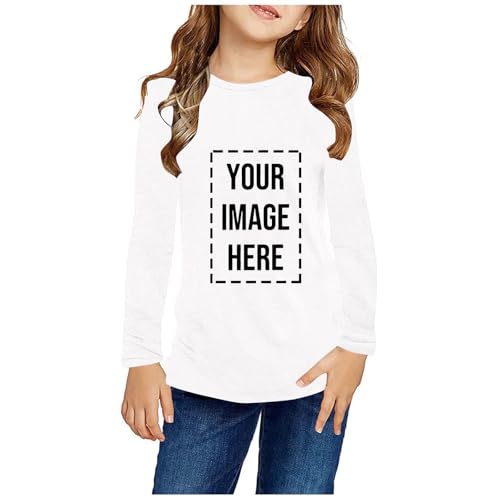 Custom Shirt for Kids Boys Girls Personalized Your Own Image Photo Text Tops 2025 Spring Long Sleeev Crewneck Blouse