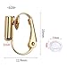 12 Pieces Clip-on Earrings Converter Components for Non-Pierced Ears and 12 Pieces Comfort Earring Pads, Gold and Silver