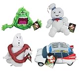 Adatto a partire da 0+. Whitehouse Leisure Ghostbusters - Set di 4 peluche super morbidi - Macchinina in morbido peluche da 9\
