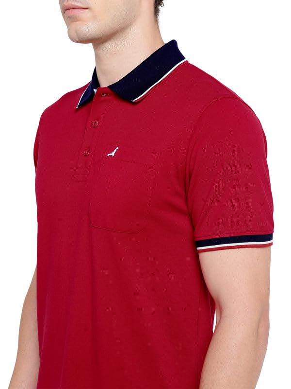 Image of AMERICAN CREW Polo Collar T-Shirt for Men with Pocket