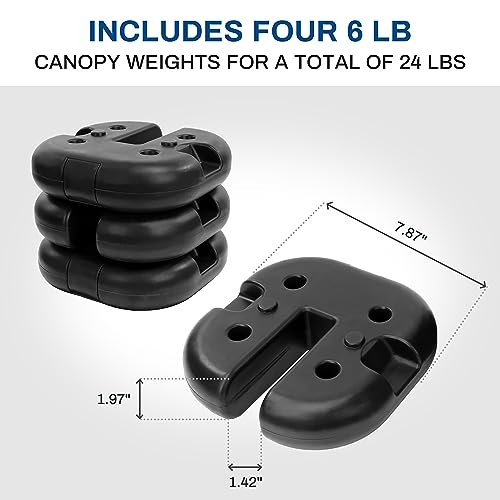 Elevon Canopy Weights Set of 4 with No-Pinch Design for Easy Installation and Removal to Secure Tents Canopies and Umbrellas at Outdoor Events 24 pounds by ELEVON - Image 3