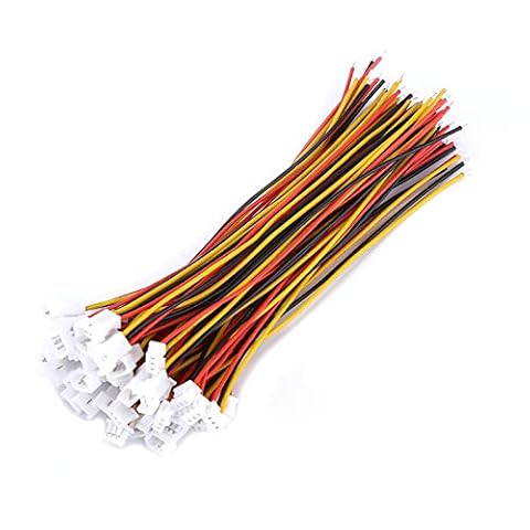 Yctze Jst 1.25 3 Pin, Jst-P 20 Zestawów Pack Micro Jst 1.25mm 2 Pin/3 Pin Męski i żeński Złącze Wtykowe z Przewodami Kable (Zestaw męski i żeński 3Pin)